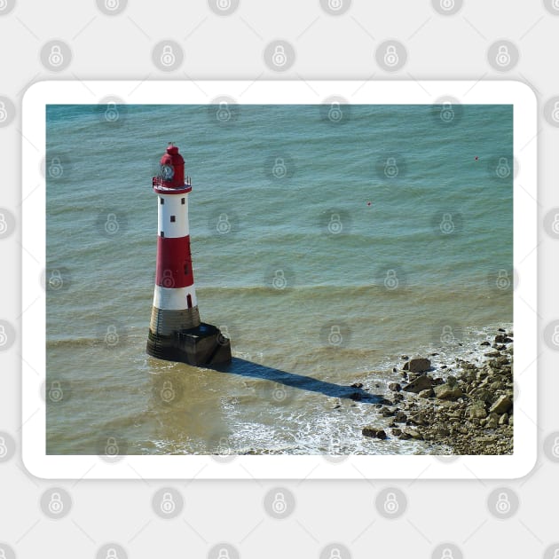 Beachy Head Lighthouse Sticker by Ludwig Wagner